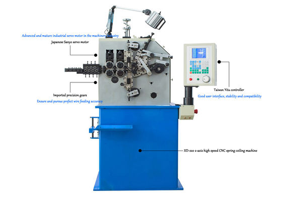 XD-220 Tạo các lò xo nén chính xác khác nhau trong dây Dia 0,5 - 2,0mm