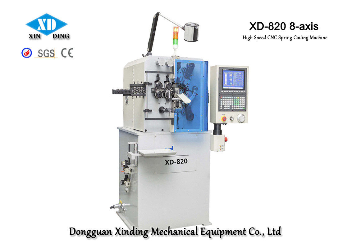 XD-820 Máy cuộn lò xo tốc độ cao 8 trục làm cho đường kính dây 0,5 đến 2,0mm